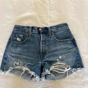 Levi’s Ripped Jean Shorts